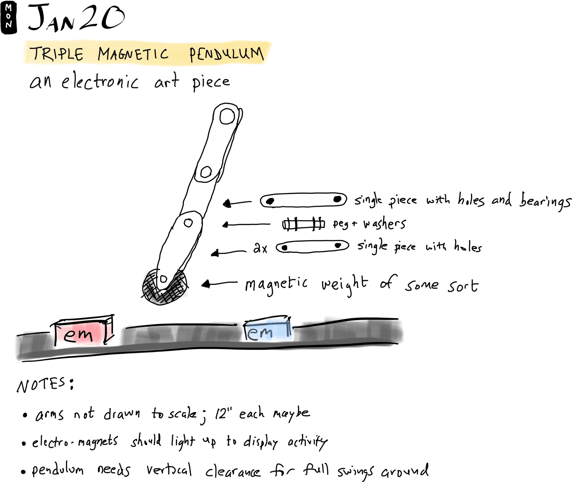 Triple Magnetic Pendulum