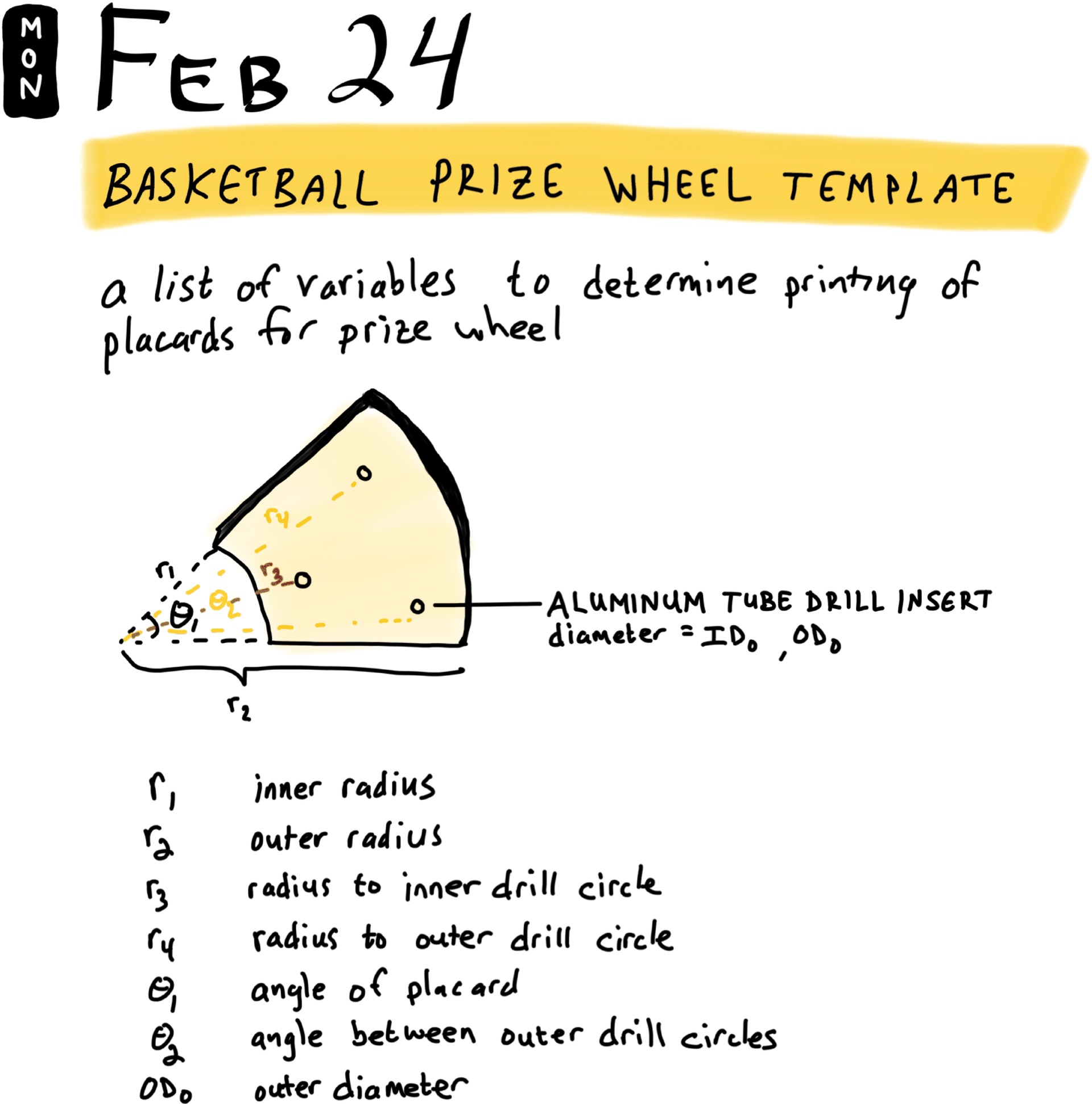 Basketball Prize Wheel Template