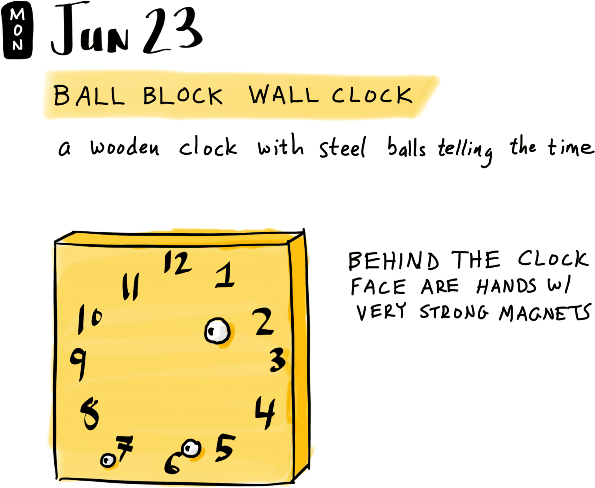 Ball Block Wall Clock