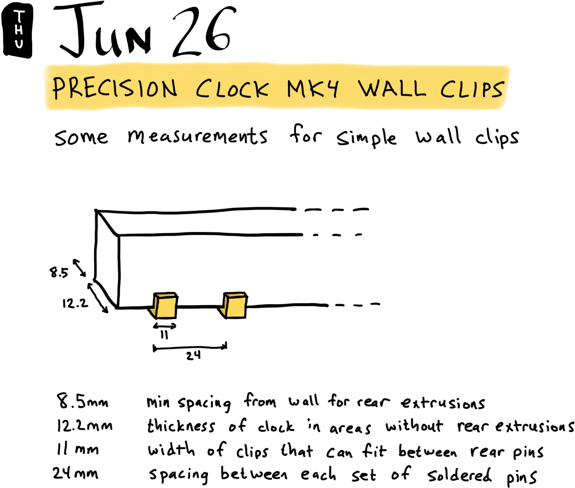 Precision Clock MK4 Wall Clips