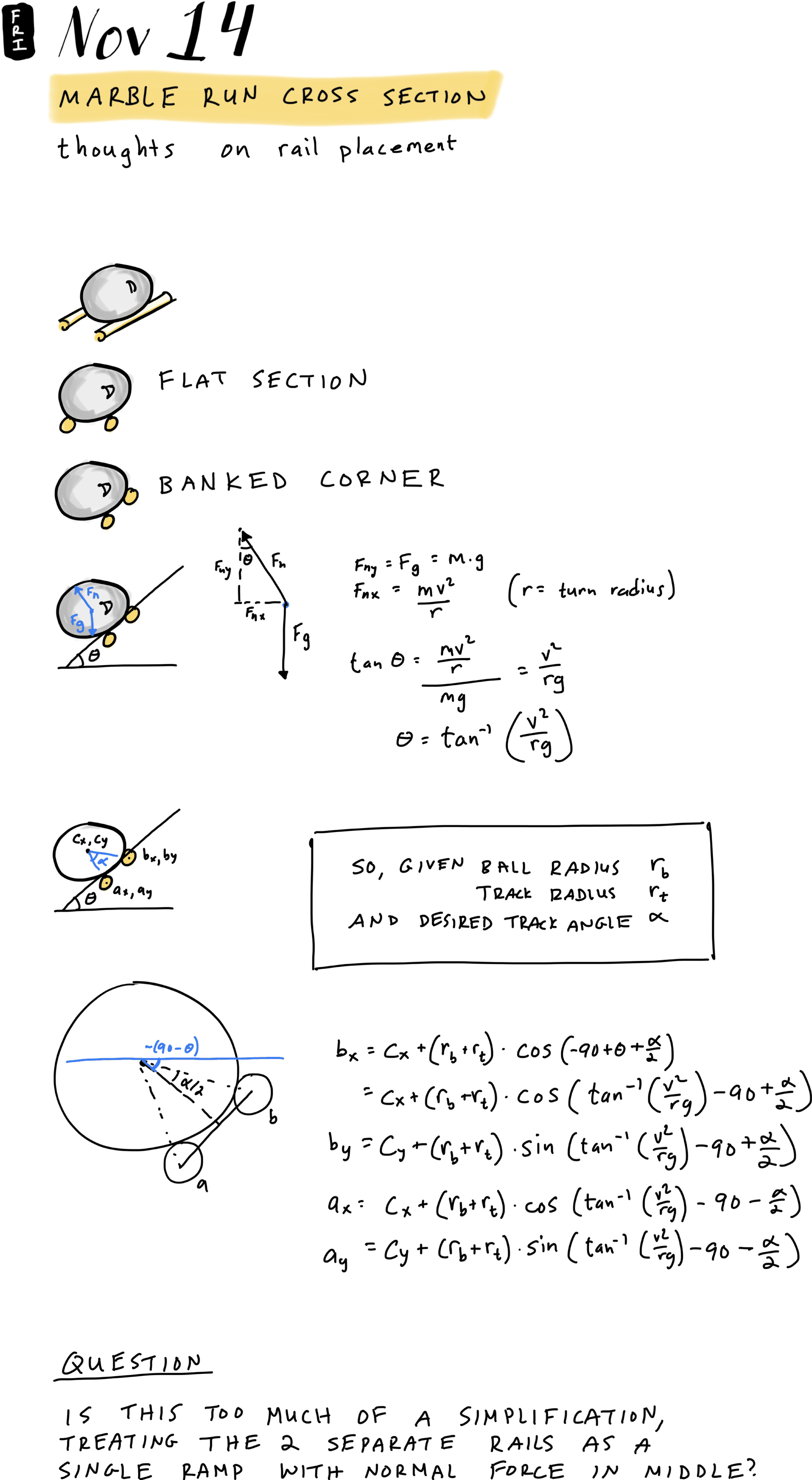 Marble run cross section