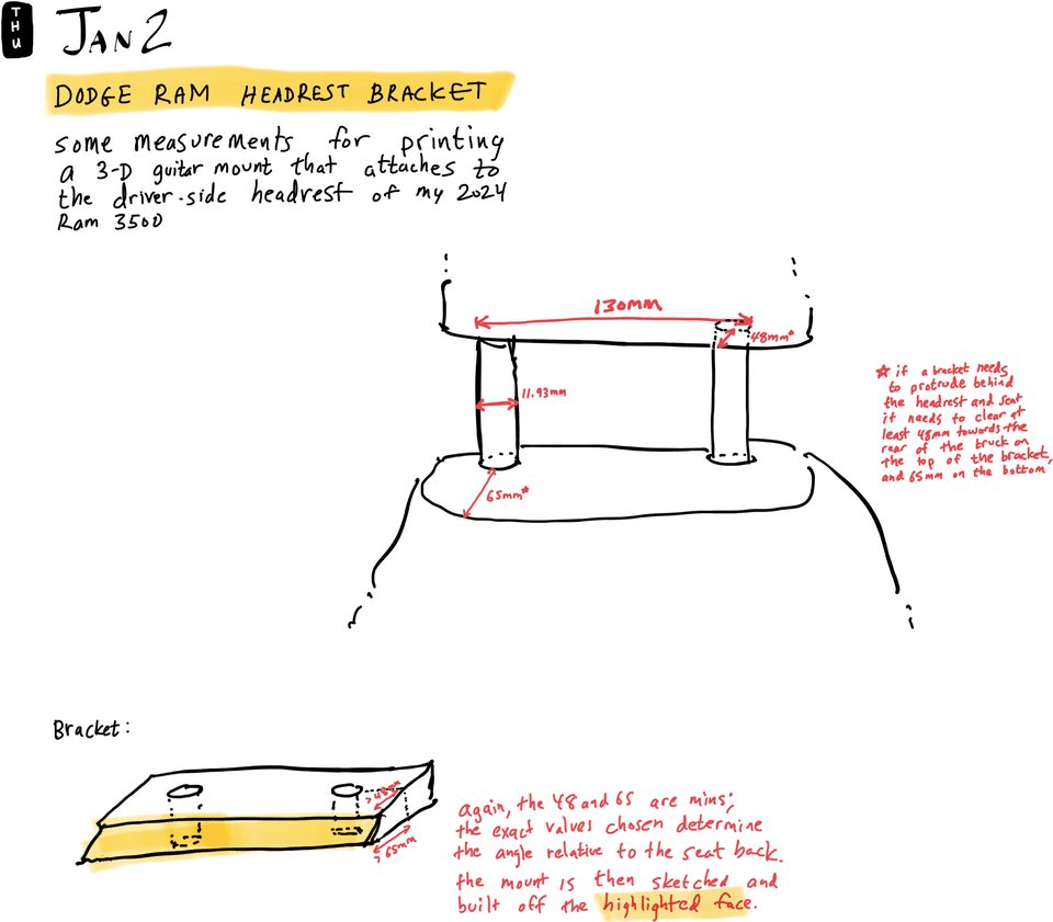 Dodge Ram Headrest Bracket