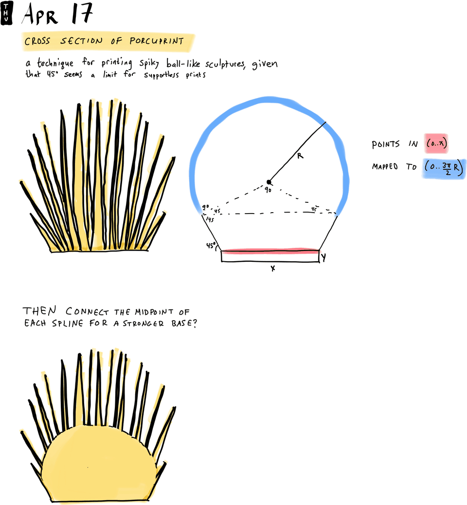 Cross section of porcupine