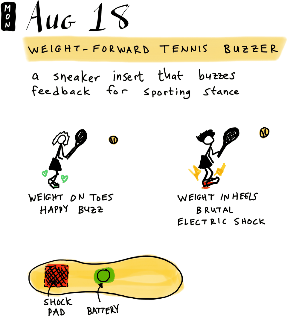 Weight-Forward Tennis Buzzer