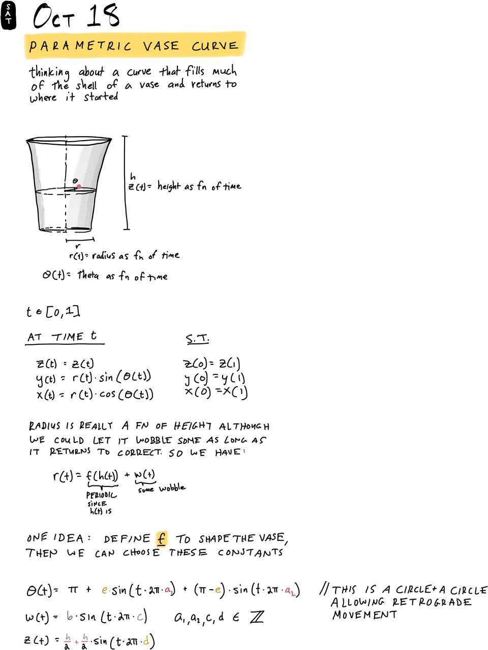 Parametric Vase Curve