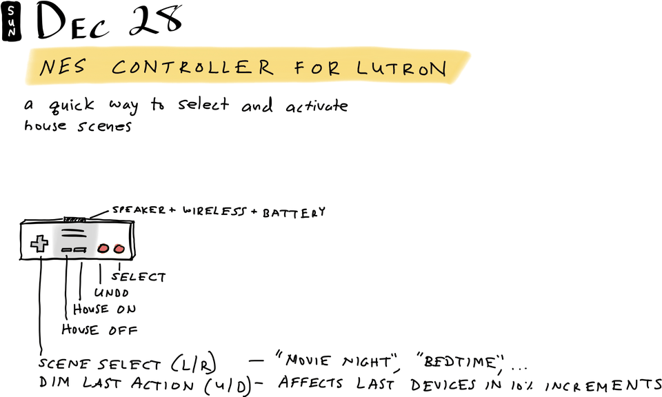 NES controller for Lutron